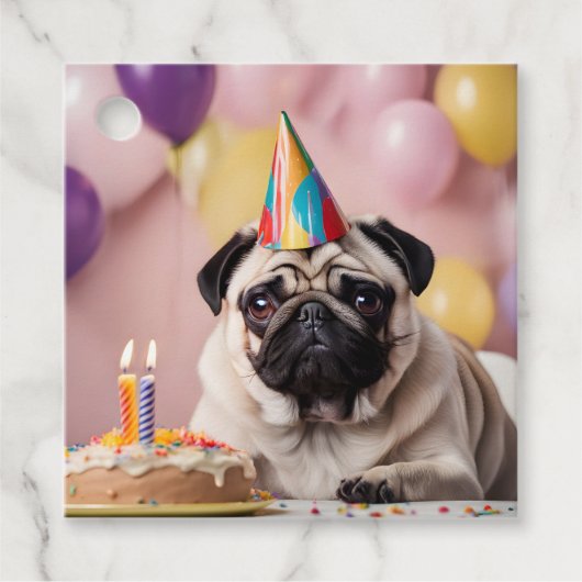 プグ誕生日パーティー フェイバータグ (正面)