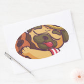 プグ遊ギター 楕円形シール (封筒)