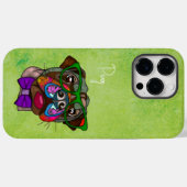 プグ醜い顔ケースメイトiPhoneケース Case-Mate iPhoneケース (裏面 (横))