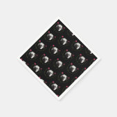 プグ顔、ドッグアート スタンダードカクテルナプキン (角)