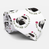 プグ顔、ドッグアート ネクタイ (ロール)