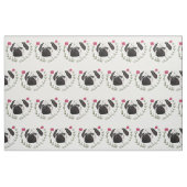 プグ顔、ドッグアート ファブリック (ファットクウォーター)