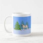 プグ飾は森のクリスマスツリー コーヒーマグカップ (左)