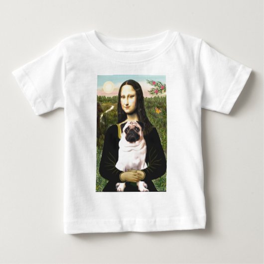 プグ3 (子鹿) – モナリザ ベビーTシャツ (正面)