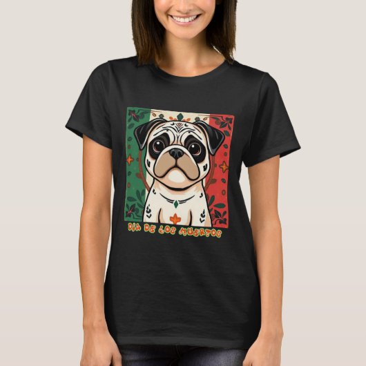 プグ 死者の日 Tシャツ (正面)