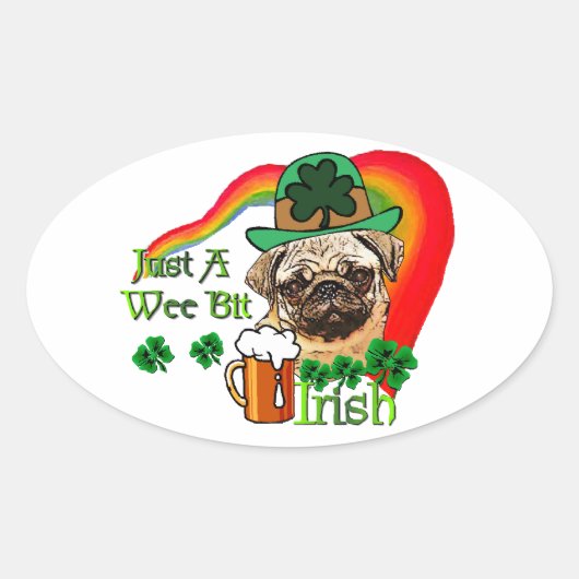 プグSt patricks 楕円形シール (正面)