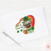 プグSt patricks 楕円形シール (封筒)