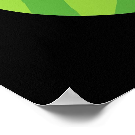 プケクンバーキュウリおもしろいープンダークBG ポスター (角)