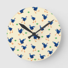 プケコの鳥の型 ラウンド壁時計