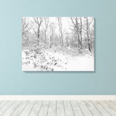 プコノスの雪の木 キャンバスプリント (インサイチュ (ウッドフロア))