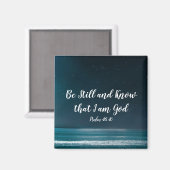 プサルムは静かに私が神であることを知る マグネット (正面/裏面)