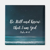 プサルムは静かに私が神であることを知る マグネット (正面)