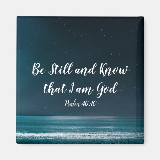 プサルムは静かに私が神であることを知る マグネット (正面)