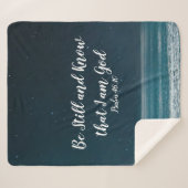 プサルムは静かに私が神の夜のビーチ シェルパブランケット (正面(横))