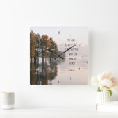 プサルム118:6主は私の味方ですから、私は恐れません スクエア壁時計 (ホーム)