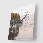 プサルム118:6主は私の味方ですから、私は恐れません スクエア壁時計 (傾斜)