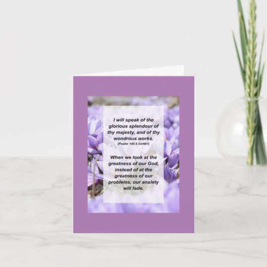 プサルム145:5私は話あなたの素晴らしい人間を受け入れます カード (正面)