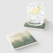 プサルム27:1主は私の光であり私の救い- ストーンコースター (横)