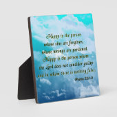 プサルム32:1-2 フォトプラーク (正面)