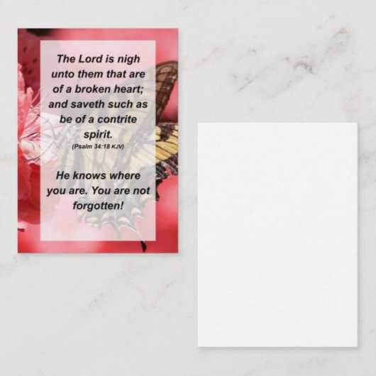 プサルム34:18主は彼らに近い エンクロージャーカード (正面/裏面)