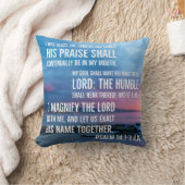 プサルム34:1-3私は常賛美に主君を務めます クッション (ブランケット)