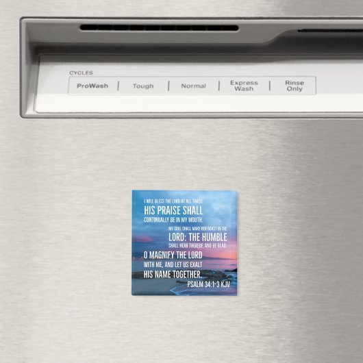 プサルム34:1-3私は常賛美に主君を務めます マグネット (インサイチュ (食洗機))