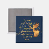 プサルム34:7エンジェルオブロードエンカンプのまわりにス   マグネット (正面/裏面)