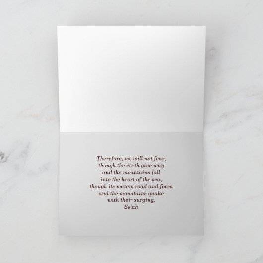 プサルム46:1-3神は私たちの避難と強さ カード (内部)