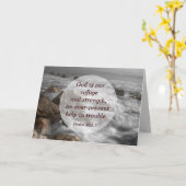 プサルム46:1-3神は私たちの避難と強さ カード (黄色い花)