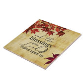 プサルム90時17分、主の恵みが我々の上に乗り込んだ タイル (側面)