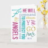 プサルム91エンジェルス聖なる書物、 経典ジェットウェル悔やみや弔慰 カード (黄色い花)