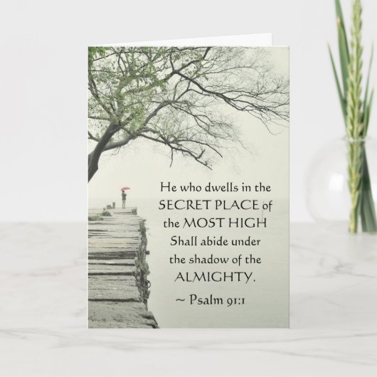 プサルム91:1秘密の場所に住む人 カード (正面)