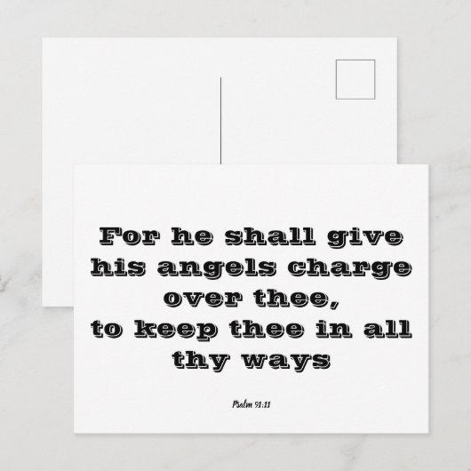 プサルム91:11 ポストカード (正面/裏面)