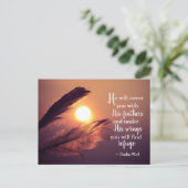 プサルム91:4彼はあなたを羽で覆う ポストカード (スタンド正面)