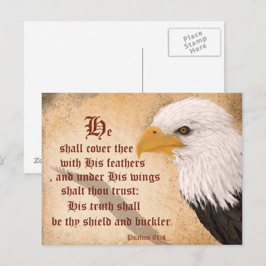 プサルム91:4 ポストカード (正面/裏面)