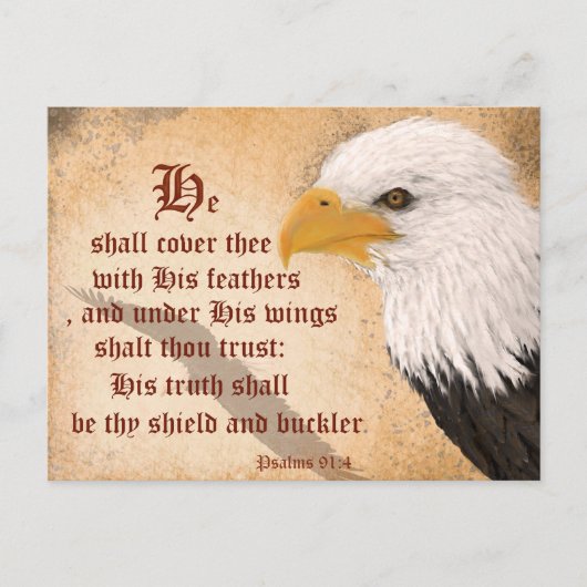 プサルム91:4 ポストカード (正面)