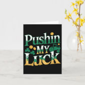 プシュインマイラックトラクローバーSt patricks dayおもしろい カード (黄色い花)