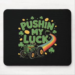プシュインマイラックトラクローバーSt patricks dayおもしろい マウスパッド