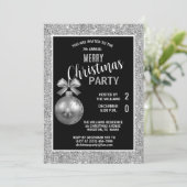 プシュ装飾銀のクリスマス 招待状 (スタンド正面)