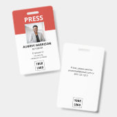 プシンプルレス写真ID バッジ (正面＆裏面)