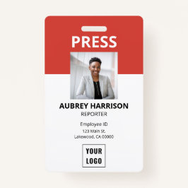 プシンプルレス写真ID バッジ