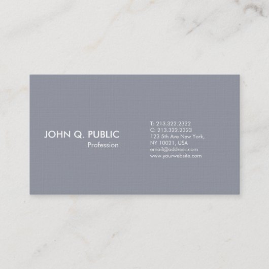 プシンプルレーングエレガントレーモダンプロフェッショナル 名刺 (正面)