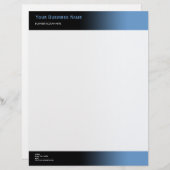 プシンプルレーンブモダンラック&ブルーグラデーション レターヘッド (正面/裏面)