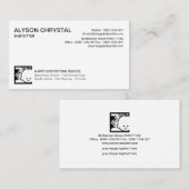 プシンプルレーンホワイトレトロベビーシッティングサービス 名刺 (正面/裏面)