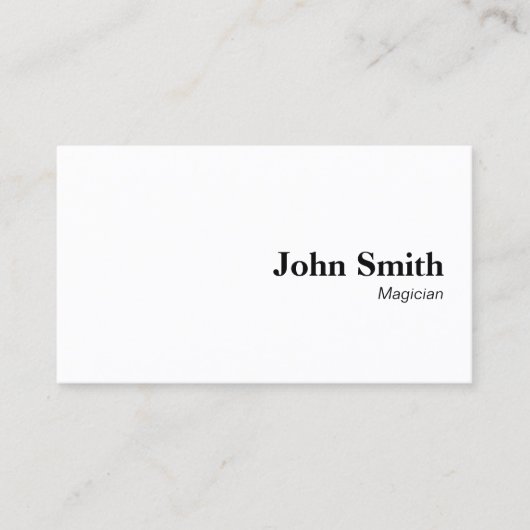 プシンプルレーンミニマリストマジシャン名刺 名刺 (正面)