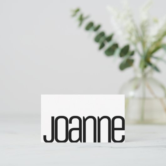 プシンプルレーン白黒ミニマリモダンスト名 名刺 (スタンド正面)