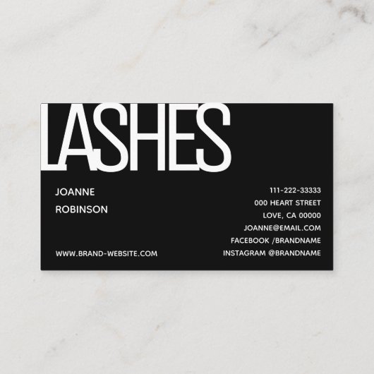 プシンプルレーン白黒ミニマリモダンスト名 名刺 (裏面)