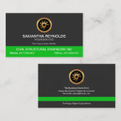 プシンプルレーン・ミニマリスト・グリーン・コラム創始者CEO 名刺 (正面/裏面)