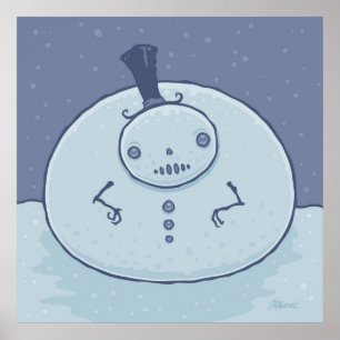 プジィ雪だるま ポスター
