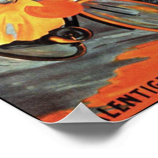 プジョーのサイクル – ヴィンテージ自転車ポスター ポスター (角)